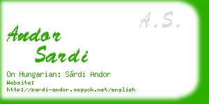 andor sardi business card